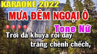 Mưa Đêm Ngoại Ô Karaoke Tone Nữ Nhạc Sống 2022 | Trọng Hiếu