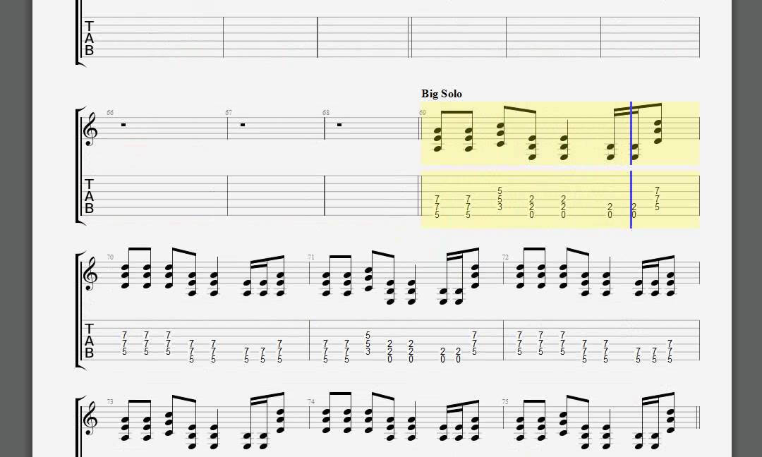 Metallica The James guitar tablature YouTube