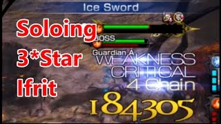 Soloing 3* Star Ifrit for Weekly Multiplayer Quest Reward - Mobius Final Fantasy