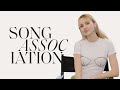 Angle sings dmons dua lipa and ariana grande in a game of song association  elle