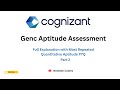 Cognizant Aptitude Assessment - Most Repeated Quantitative Aptitude PYQ's with Full Explanation