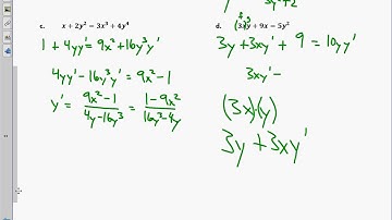 Calculus Unit 3.7 Notes Implicit Differentiation 2017