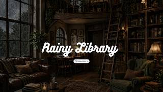 Rainy Library 🌧️ | Soft Lofi Beats & Soothing Rain Sounds - Study & Deep Focus | Flow Sounds ☕️ screenshot 4
