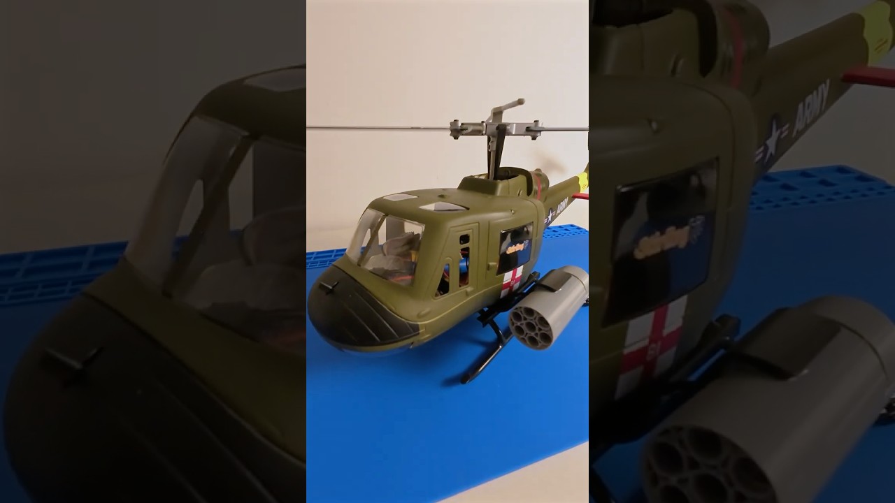 Real Rocket Launcher on a Bell UH-1 Huey from Flywing - Ignition Test