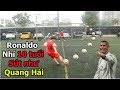 Thử thách bóng đá sút Vô lê như Ronaldo với Quang Hải Nhí U23 Việt Nam tương lai