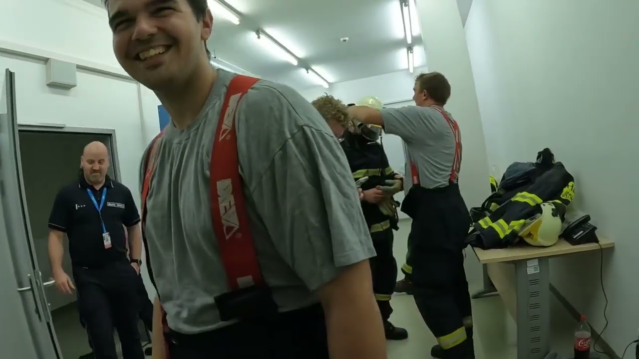 Výcvik nositelů dýchací techniky v polygonu HZSp Letiště Ostrava