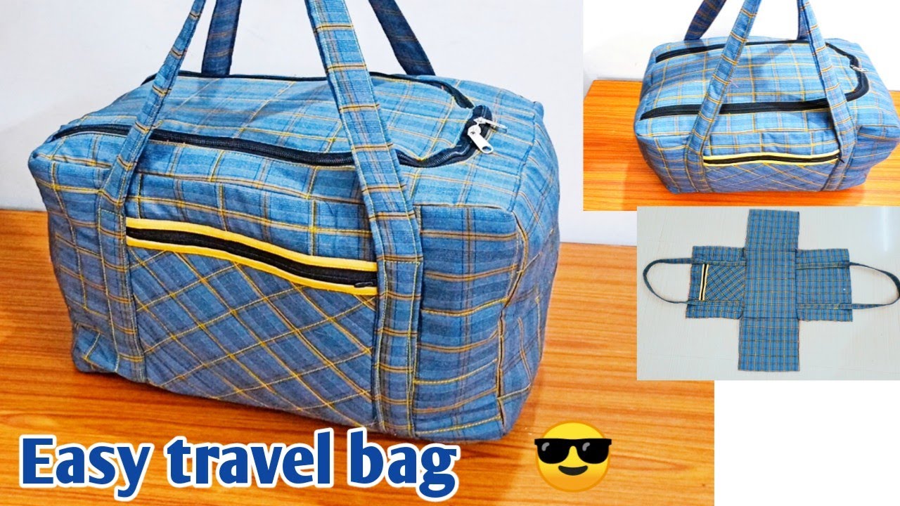 How to make travel bag with fabric/Big Traveling Bag cutting and stitching  full tutorial in hindi | How to make travel bag with fabric/Big Traveling  Bag cutting and stitching full tutorial in