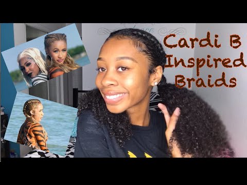 cardi-b-inspired-braids-from-twerk-video-|-natural-hair-|-eeeoooowww-😂😝