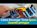 Cómo rellenar TINTA EPSON con JERINGAS fácil y rápido!