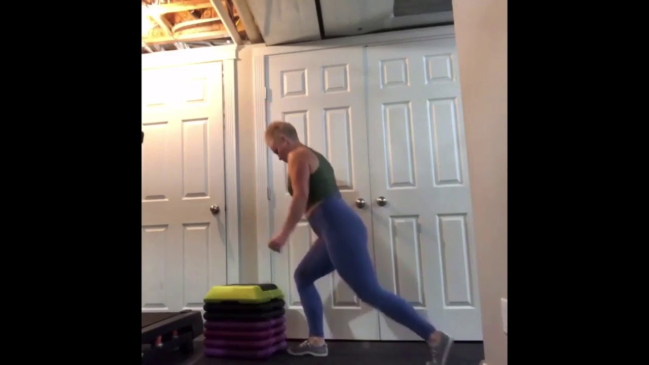 Step up to reverse lunge - YouTube