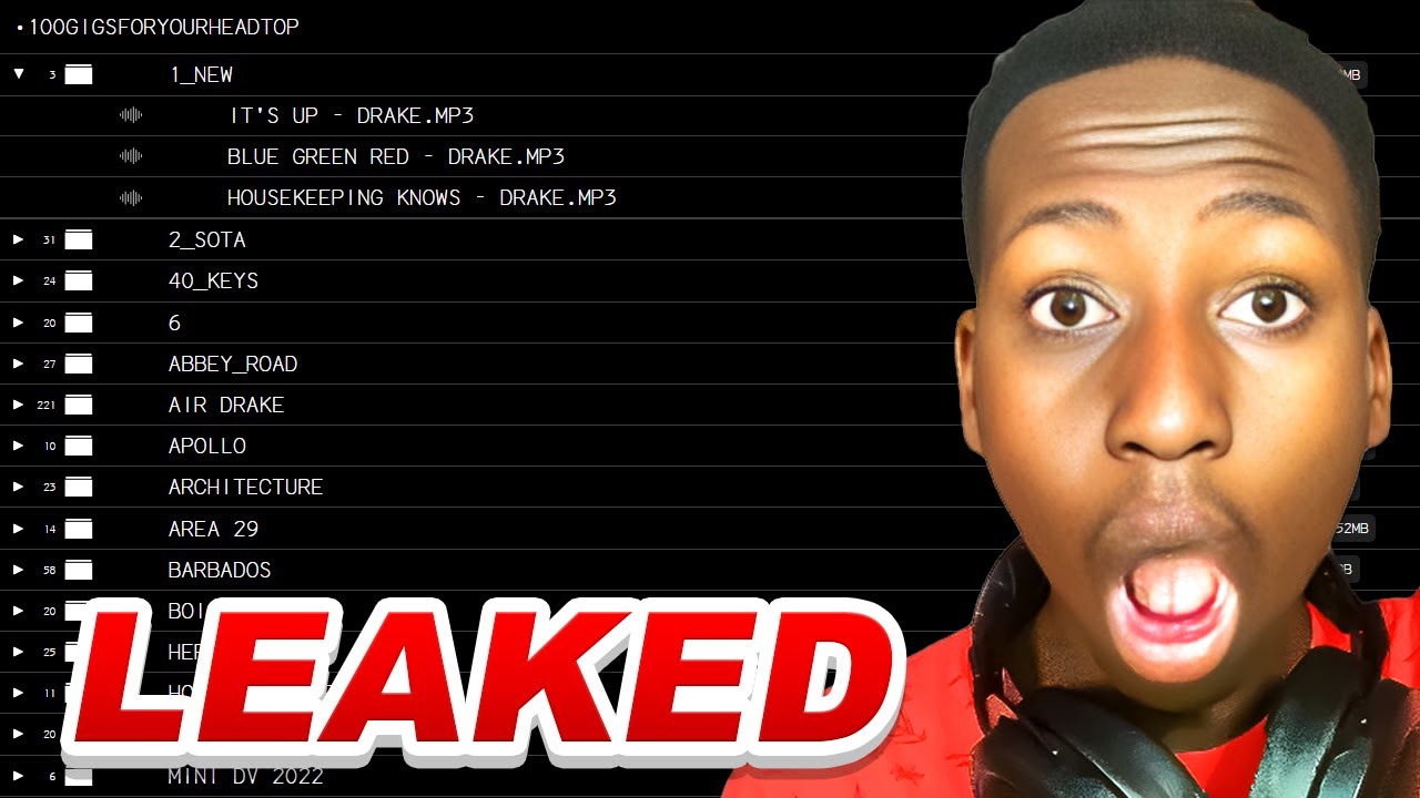 DRAKE LEAKED 100GB OF SONGS... - YouTube