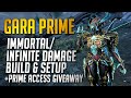 THE UNBREAKABLE GLASS, GARA PRIME | INFINITE DAMAGE & UNDYING BUILD AND SETUP [WARFRAME]