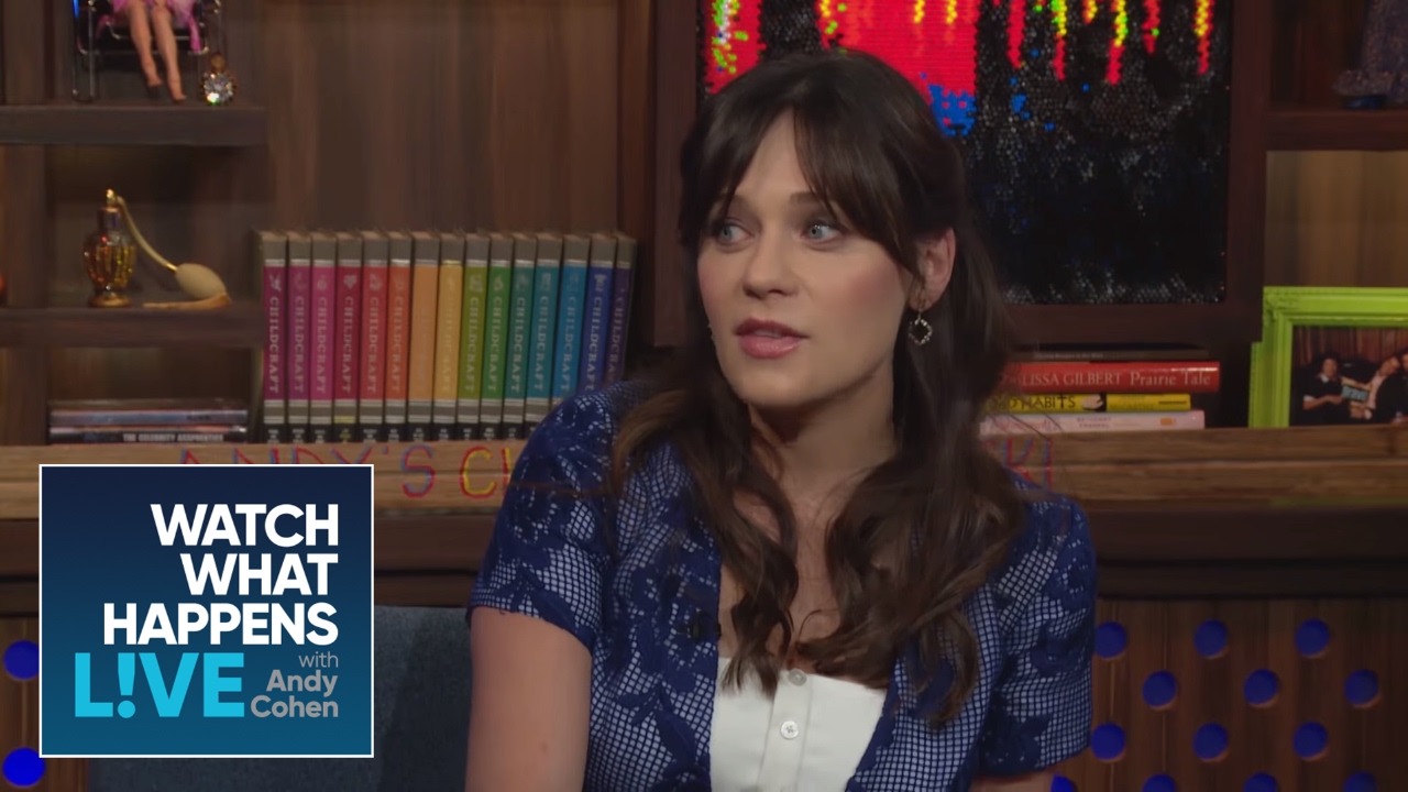 Zooey Deschanel Asks Andy Which Real Housewife is the Craziest | Host Talkative | WWHL