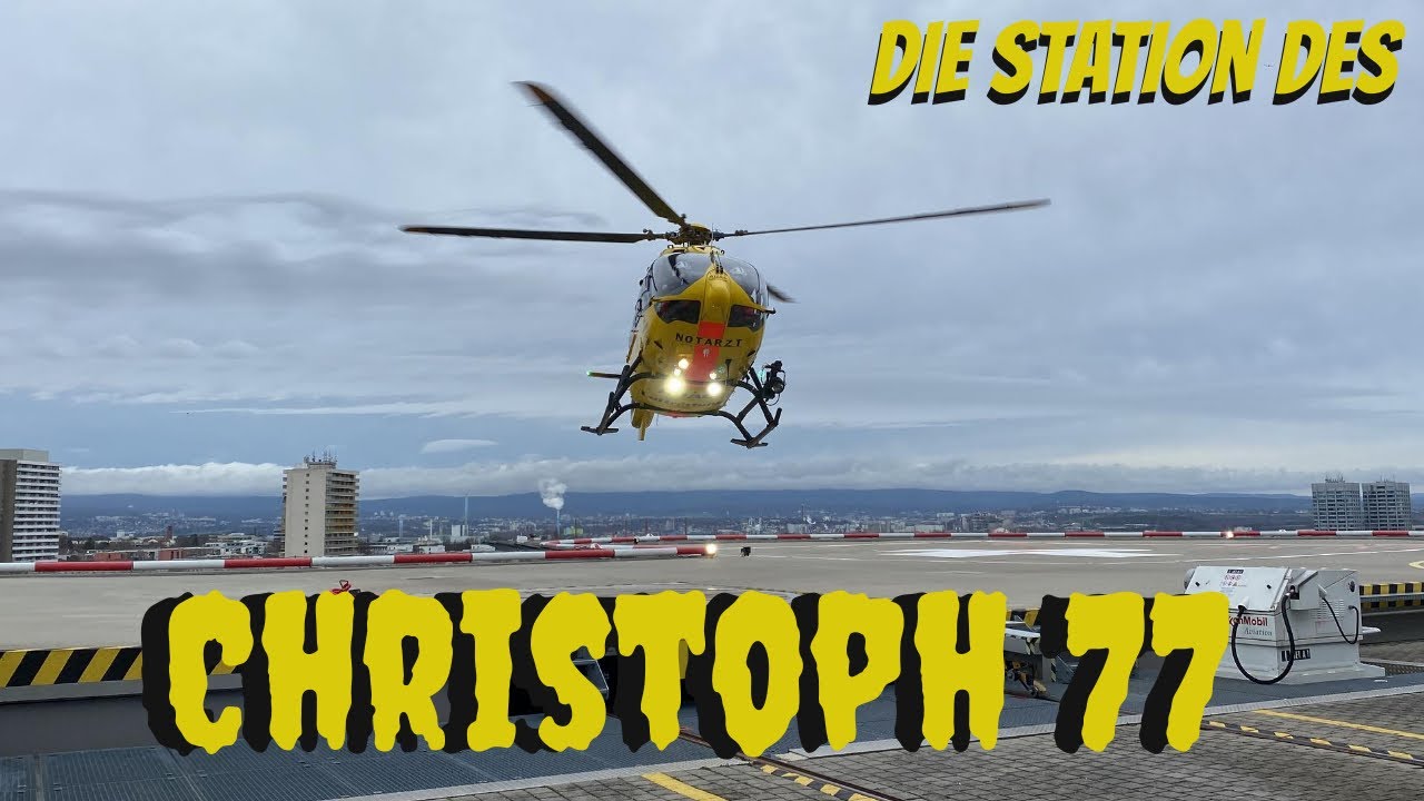 Die Station des CHRISTOPH 77 | ein Einblick auf das Flugdeck und den Hubschrauber