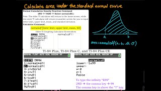 6.1 Part 5/5: Use normalcdf to Approximate Area Under The Standard Normal Curve | Elementary Stats