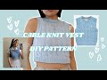 cable knit pullover sweater | knitting process