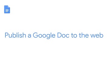 Publish a Google Doc to the web
