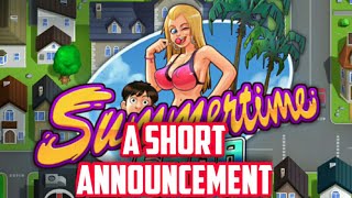 A SHORT ANNOUNCEMENT ABOUT MY CHANNEL AND VIDEO SUMMERTIME SAGA VERSION 0.20