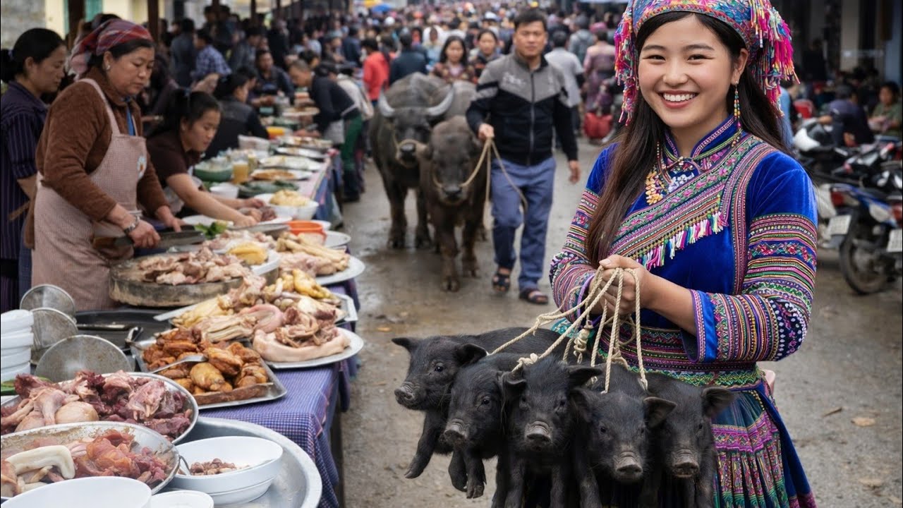 CHỢ BIÊN GIỚI - SÍN CHÉNG (lào cai) | Ẩm Thực Núi Rừng - Vương Quốc Lợn Đen - Văn Hóa Vùng Cao 