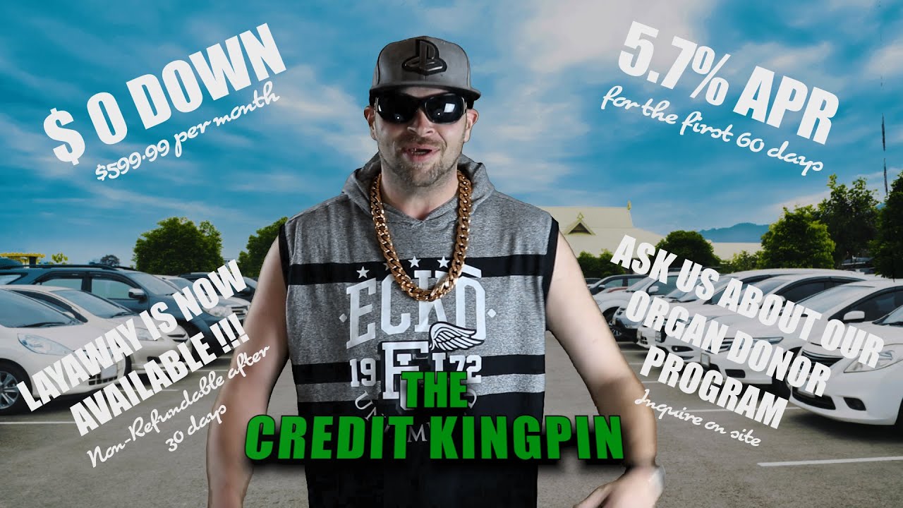 The CREDIT KINGPIN CAR DEALERSHIP COMMERCIAL Worst Jingles Ever