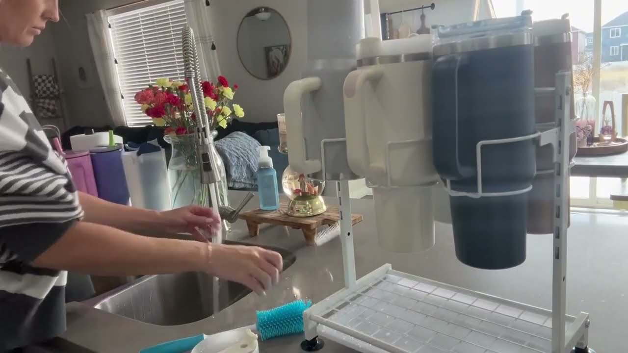 Tumbler Water Bottle Organizer–Drying Rack, 2 In 1 Multi functional Cup Storage Holder Review