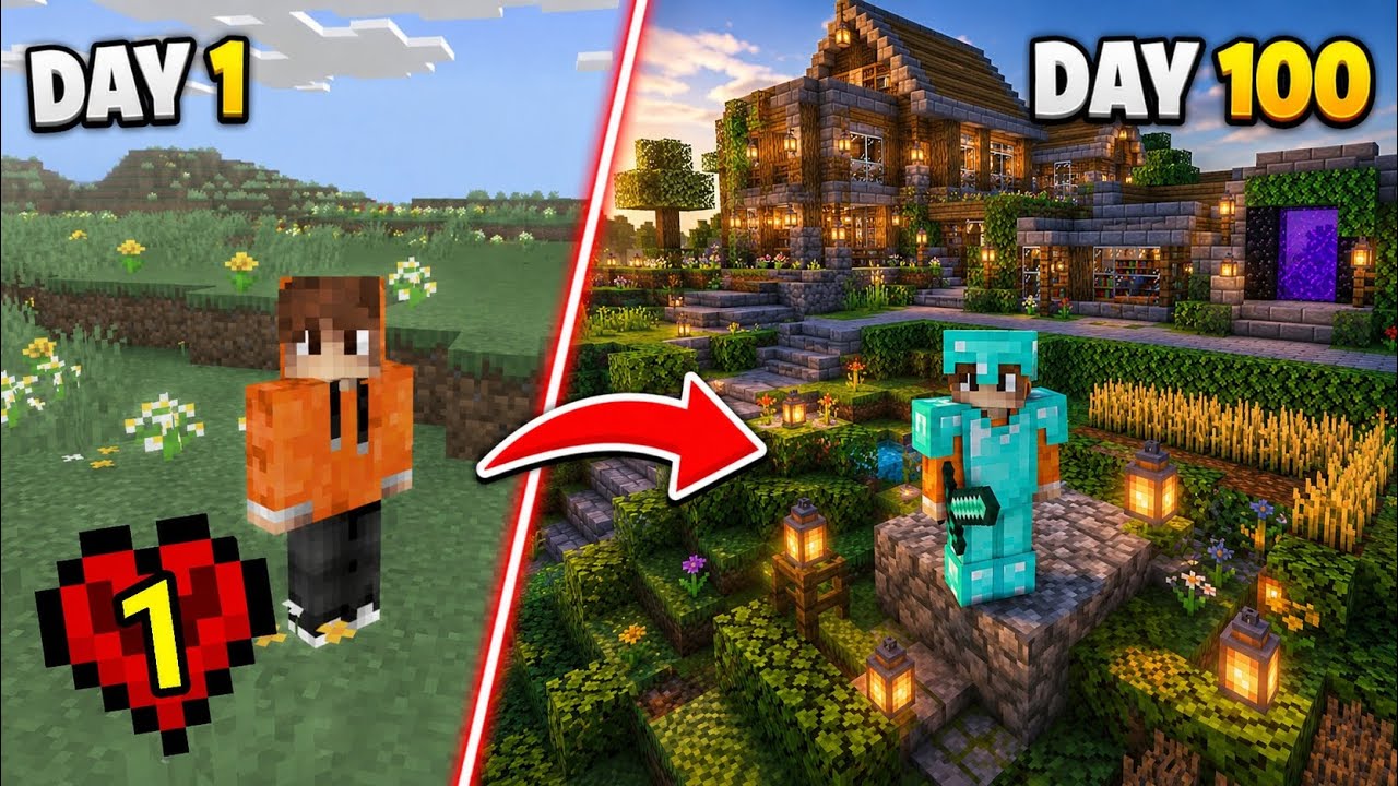 I Built an INSANE Base in 100 Days Hardcore Minecraft - YouTube