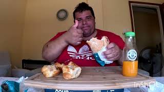 Tasty,  Greek Breakfast. ?Sandwiches, Mini Peinirli and ?Juice.ASMR, MUKBANG ENJOY!! (No Talking) 