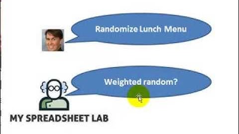 Video 00073 Helping Dean Pelton with his menu in Excel