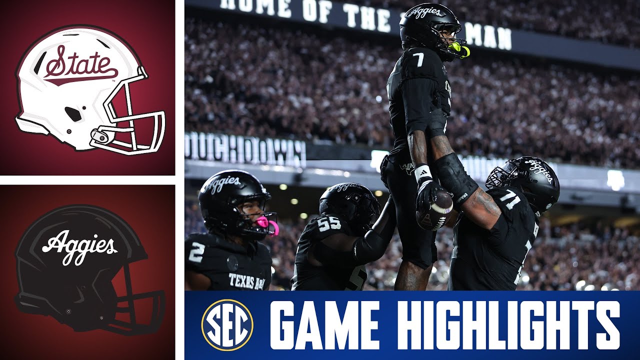 Mississippi State Bulldogs at No. 6 Texas A&M Aggies | Game Highlights ...