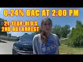Bodycam DUI Arrest - Drunk 21-Year-Old Blows 0.24% BAC at 2:00 PM