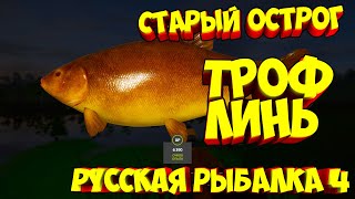 русская рыбалка 4 - Линь озеро Старый Острог - рр4 фарм Алексей Майоров russian fishing 4