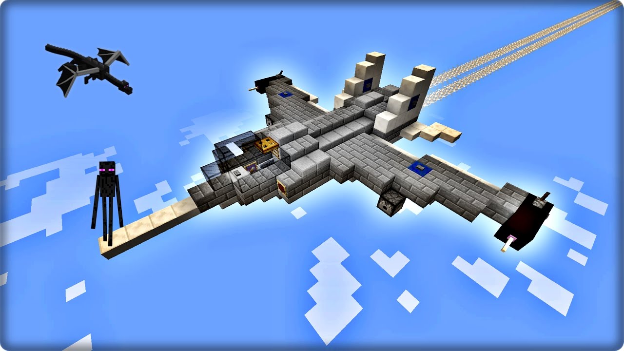 マインクラフト 戦闘機を建築してみる 戦闘機の作り方 Youtube