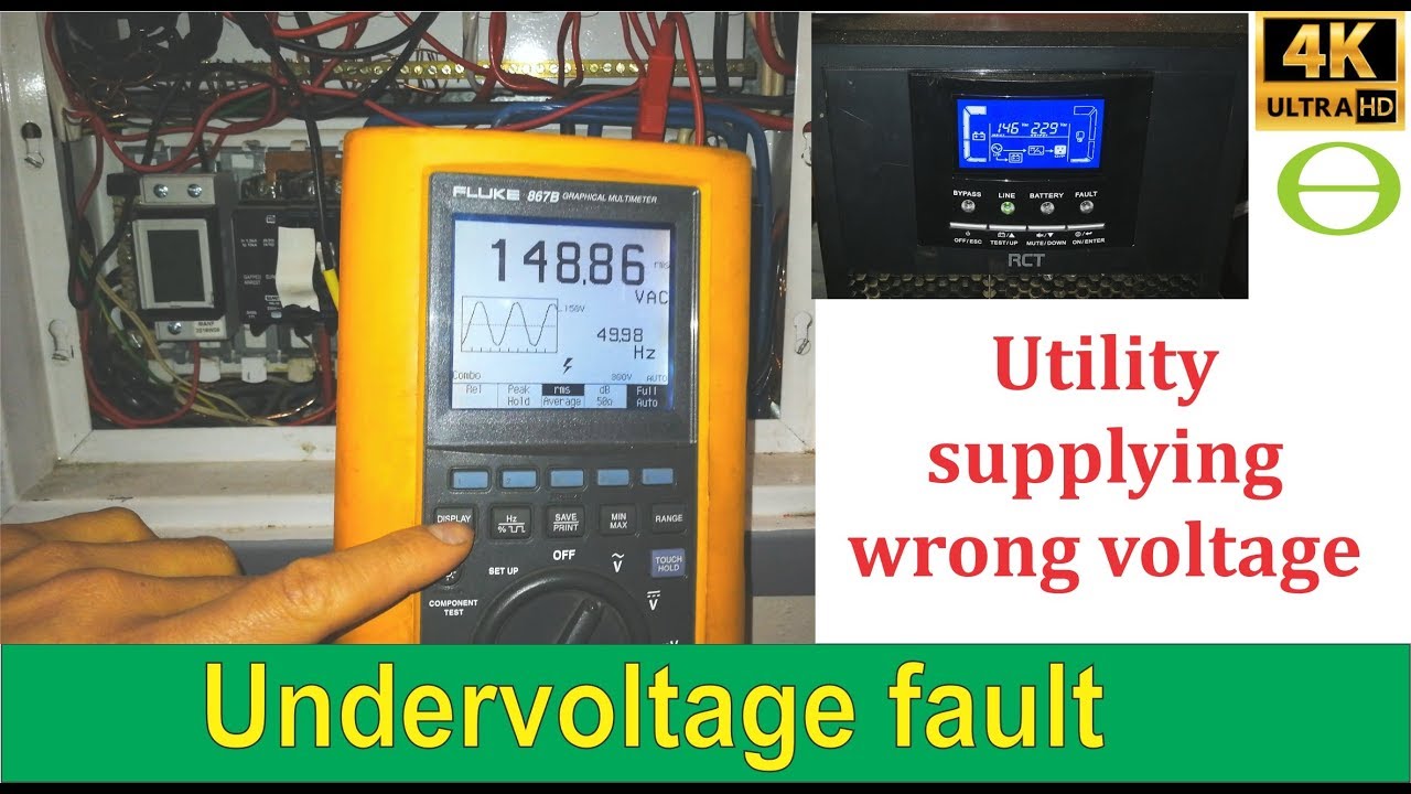 Undervoltage fault utility supplying wrong electrical voltage