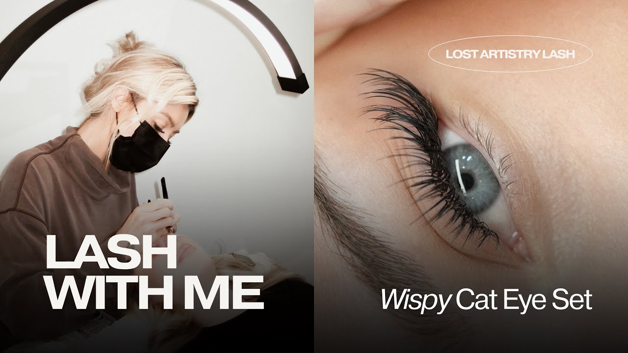 Lash with me: Pre Made Spikes & YY Lashes / Step By Step Wispy Volume Tutorial  / Cat Eye Mapping