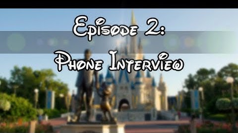 Disney College Program Ep 2 Phone Interview