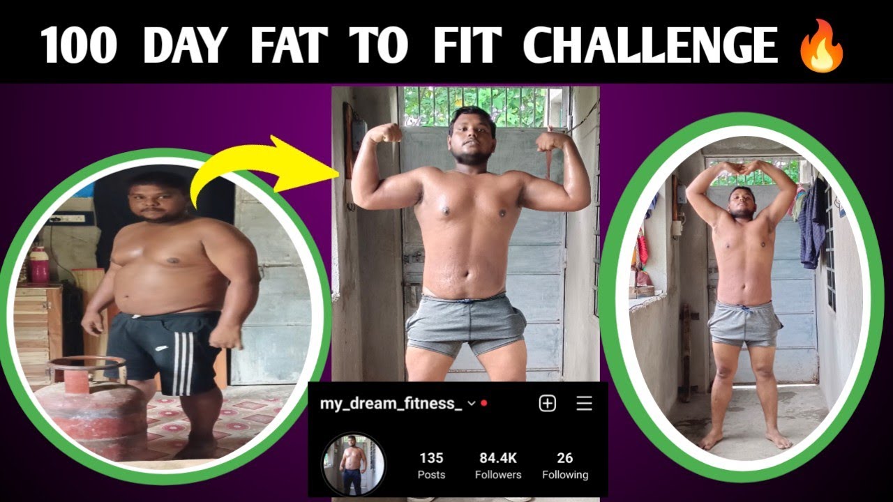 100 days fat to fit challenge complete😎 reply to Instagram supporters ...