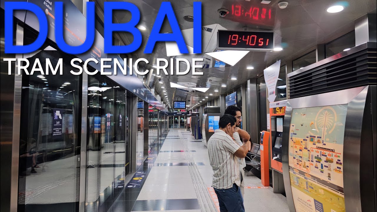 Dubai tram ride: Al Sufouh Tram Station to Jumeirah Lakes Towers Tram Station (01.27.'24: 4K-UHD)