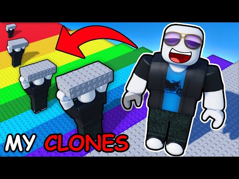 DUPLICATING MYSELF to Build INFINITE Stairs in Roblox...