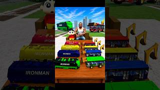 Ironman Train Vs Horor JCB Bus In INDIAN BIKE DRIVING 3D | #shorts