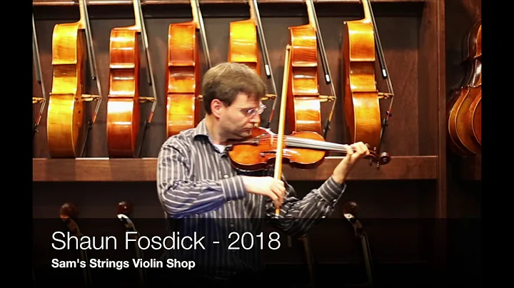 A violin by Shaun Fosdick - 2018 featured at Sam's...