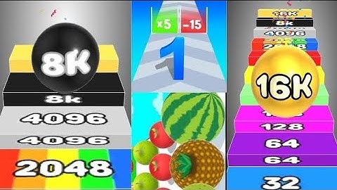 2048 | Number Merge // Ball Run Fruit Fruit Fruit // Ball Run 3D Number Merge #cutiepie22yt