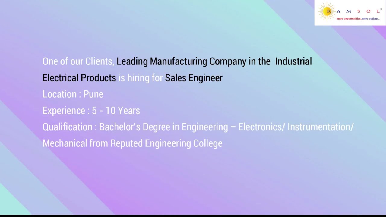 Sales Engineer | Sales Engineer Jobs | Sales | Sales Jobs