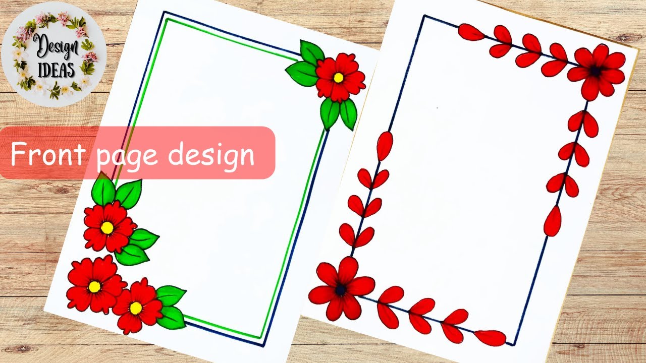 Draw Simple Border Designs | Easy Border Designs For Project Work |Assignment paper design