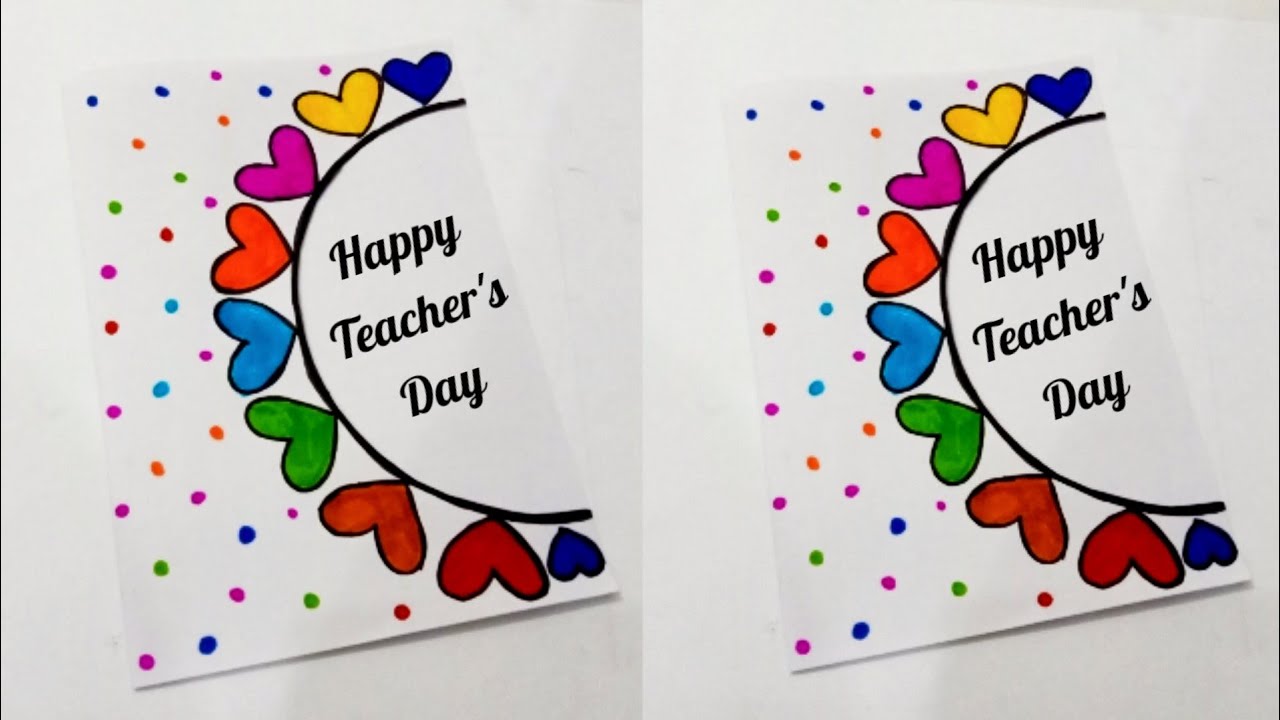  white paper happy teacher s day card idea how to make easy