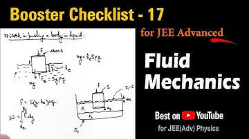 Fluid Mechanics for JEE Advanced | Booster Checklist 17 #boosterchecklist