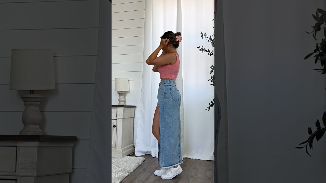 maxi denim skirts 💙 