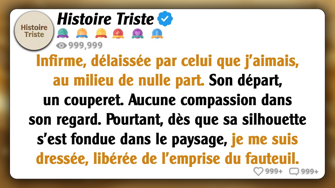 J'étais là, paralysée et impuissante, abandonnée par mon mari au milieu de nulle part