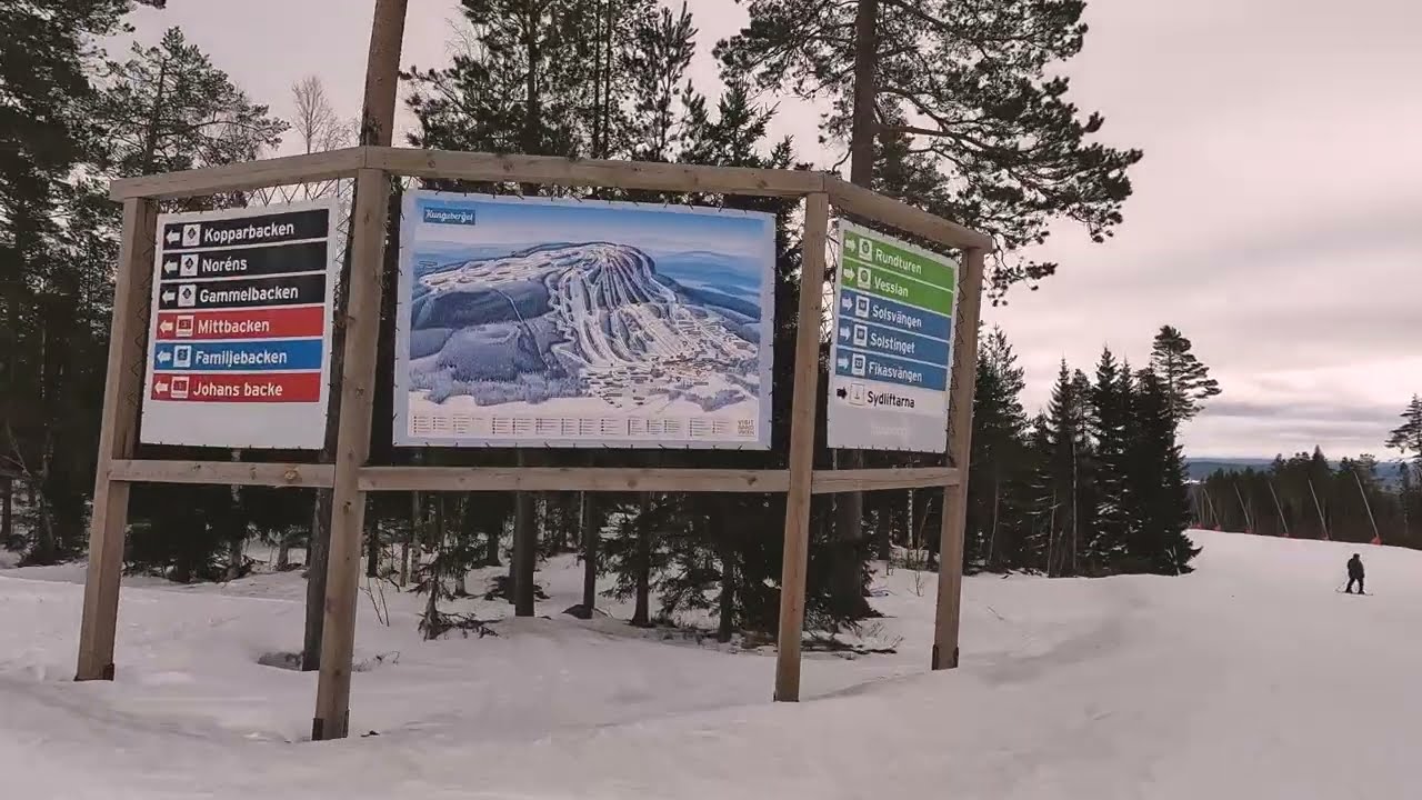 Ski resort Kungsberget in Sweden, My two favorite ski slopes, 4K