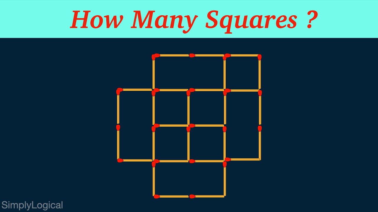 How Many Squares ? || Counting Number Of Squares - YouTube