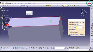 54. Angle to plane- Plane Creation  - CATIA Part design